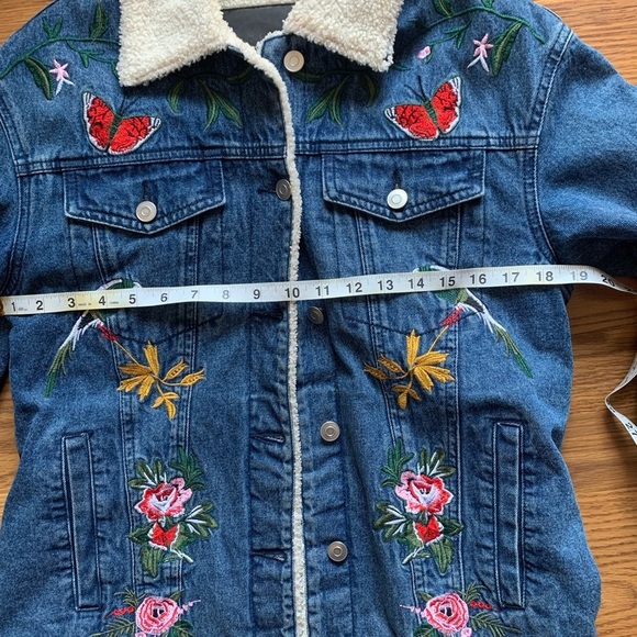 Belle Vere Women Jacket Coat Denim Size XS Nature Fleece Fashion Casual - Picture 6 of 6